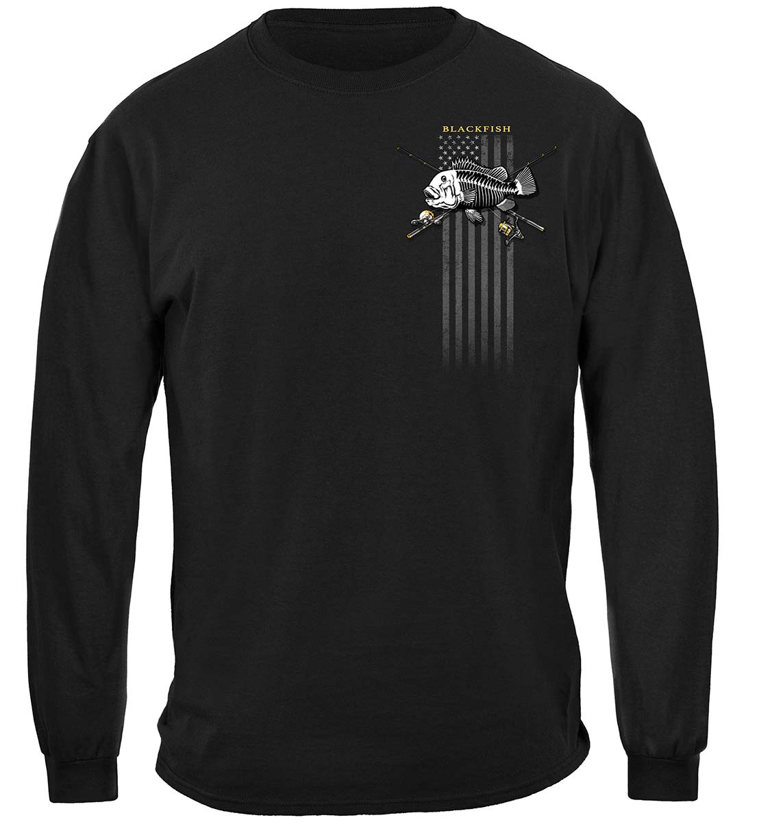 Black Flag Patriotic Black Fish Premium Hooded Sweat Shirt, Hoodie / 4XL