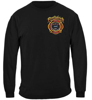 More Picture, Firefighter Biker And Axes Premium Hooded Sweat Shirt