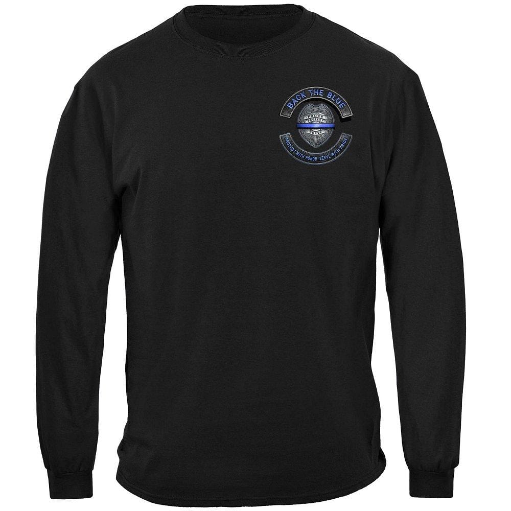 Back the Blue Law enforcement Blue lives Mater Serve and Protect Premium Long Sleeves