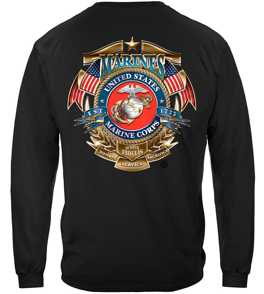USMC Badge Of Honor Premium Long Sleeves