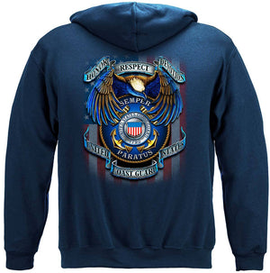 More Picture, True Heroes Coast Guard Premium Hooded Sweat Shirt
