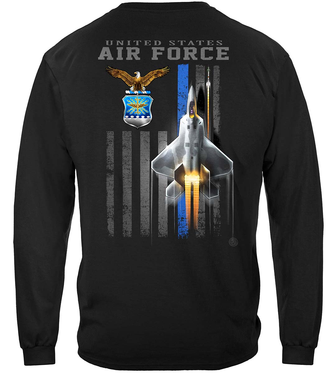 Air Force Patriotic Flag Premium Hooded Sweat Shirt