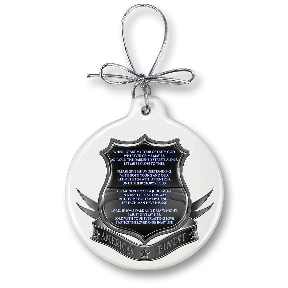 Police Officer Christmas Ornament Bundle, Law Enforcement Cop Gifts 