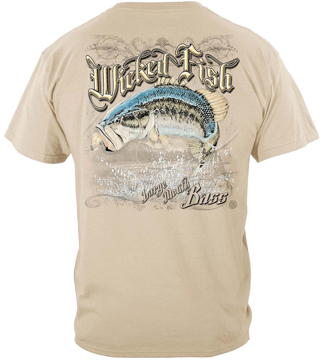 Wicked Fish Vintage Bass T-Shirt, Men's, Size: 4XL