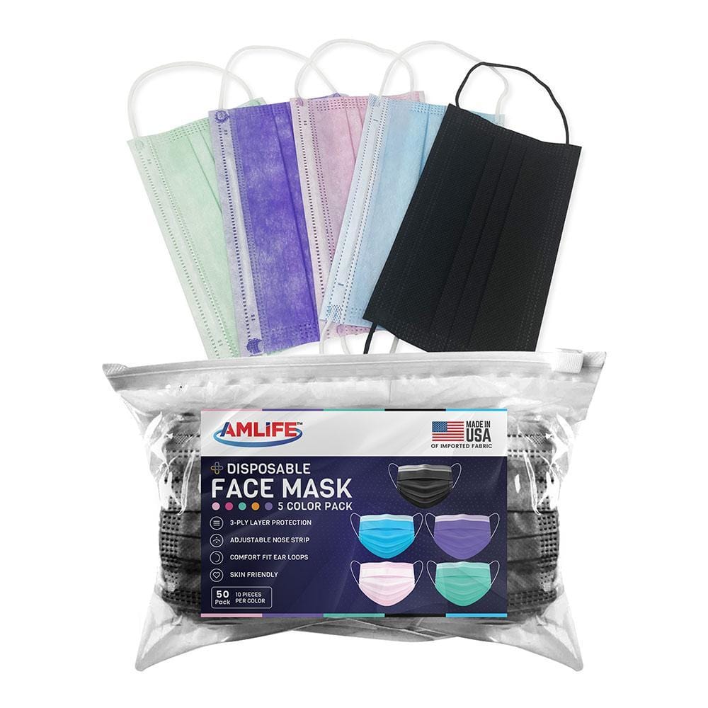 Disposable 3-Layer Face Mask (50-Pack)